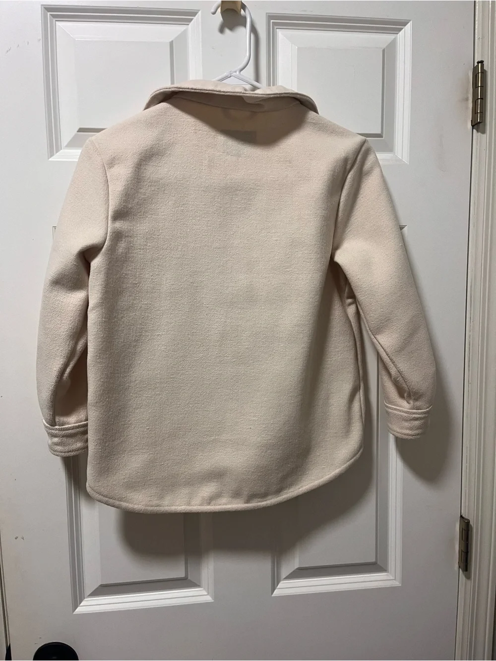Old Navy Cream Button-Front Fleece Shacket